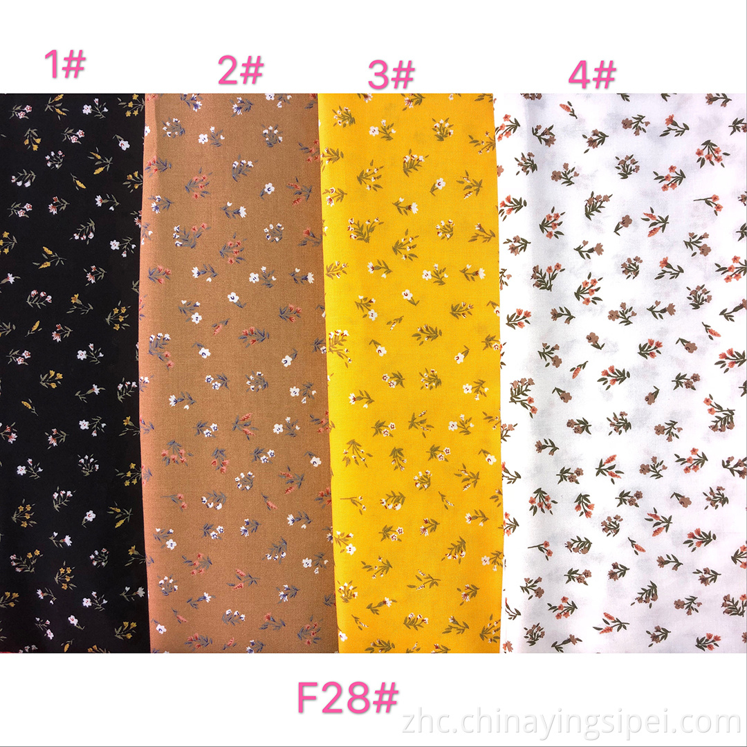 专业定制斜纹印刷花卉面料100％人造丝